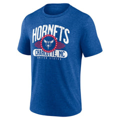 Royal Charlotte Hornets Badge of Honor Tri-Blend T-Shirt | NBA