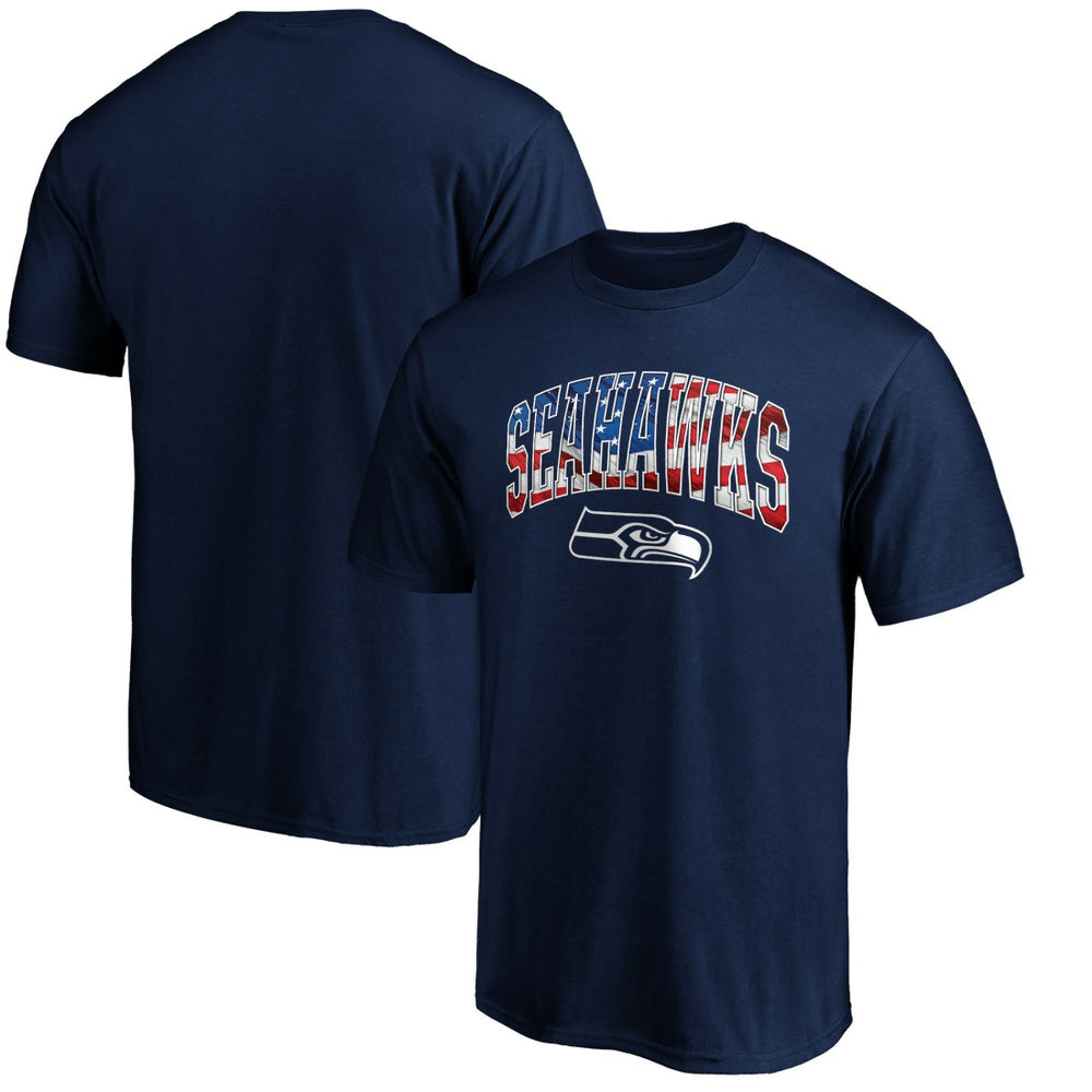 Seattle Seahawks Banner Wave Logo T-Shirt | NFL US
