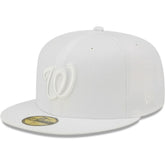 Washington Nationals New Era White on White 59FIFTY Fitted Hat - MLB Hats