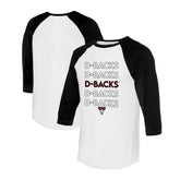 Arizona Diamondbacks Tiny Turnip Women's Stacked 3/4-Sleeve Raglan T-Shirt - MLB T-shirts