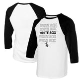 Chicago White Sox Tiny Turnip Women's Stacked 3/4-Sleeve Raglan T-Shirt - MLB T-shirts