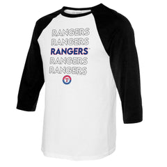Texas Rangers Tiny Turnip Women's Stacked 3/4-Sleeve Raglan T-Shirt - MLB T-shirts
