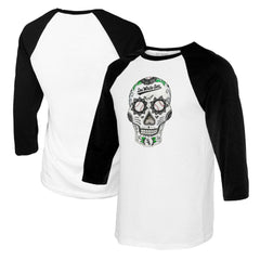 Chicago White Sox Tiny Turnip Women's Sugar Skull 3/4-Sleeve Raglan T-Shirt - MLB T-shirts