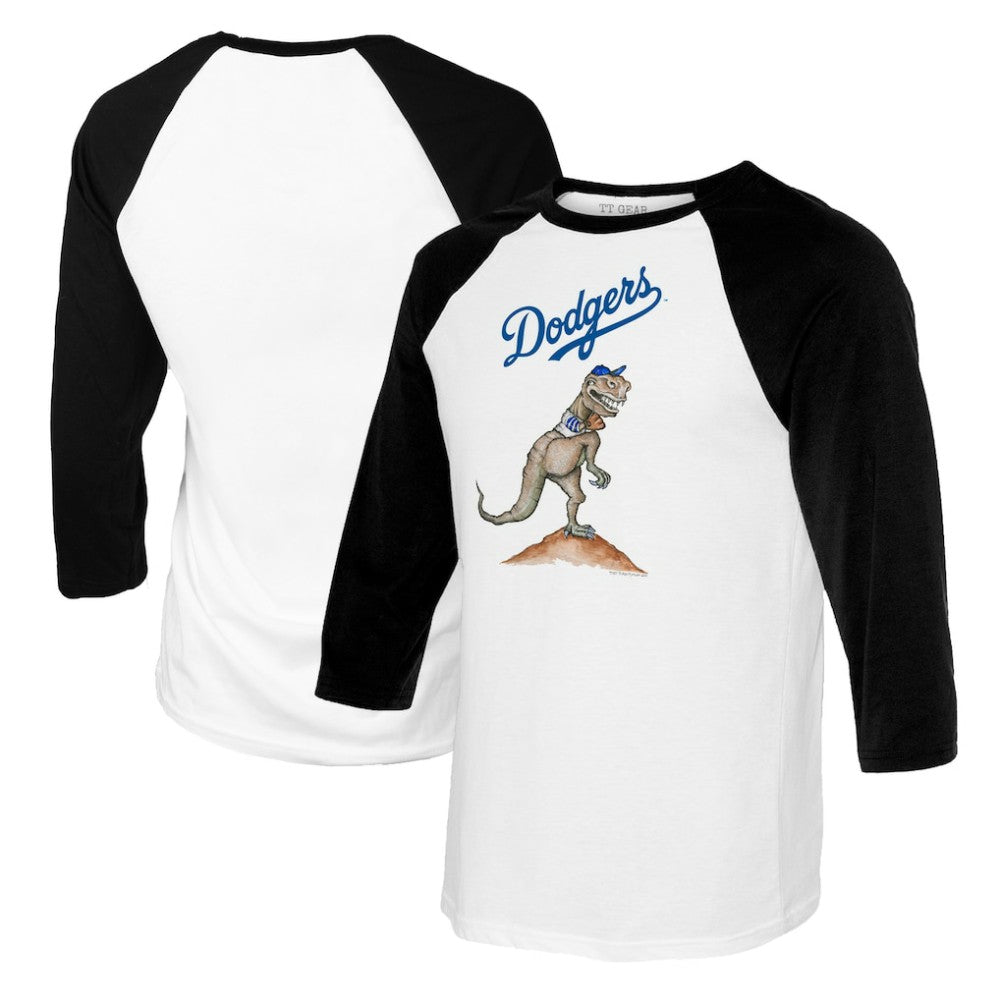 Los Angeles Dodgers Tiny Turnip Women's TT Rex 3/4-Sleeve Raglan T-Shirt - MLB T-shirts