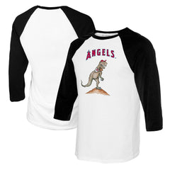 Los Angeles Angels Tiny Turnip Youth TT Rex Raglan 3/4 Sleeve T-Shirt - MLB T-shirts