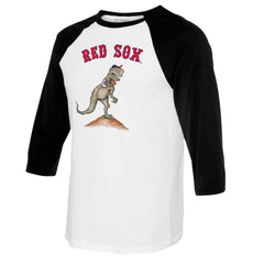 Boston Red Sox Tiny Turnip Youth TT Rex Raglan 3/4 Sleeve T-Shirt - MLB T-shirts