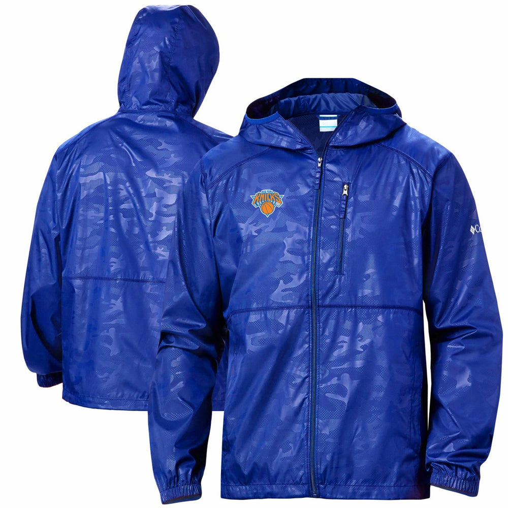 Blue New York Knicks Camo Flash Forward Full-Zip Windbreaker Jacket | NBA