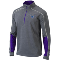 Heathered Gray/Purple Charlotte Hornets Omni-Wick Shotgun 2.0 Quarter-Zip Pullover Top | NBA