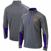 Heathered Gray/Purple Phoenix Suns Omni-Wick Shotgun 2.0 Quarter-Zip Pullover Top | NBA