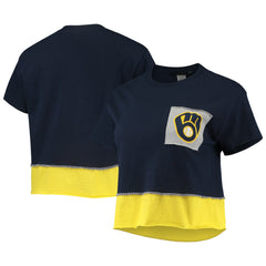 Milwaukee Brewers Refried Apparel Women's Cropped T-Shirt - MLB T-shirts