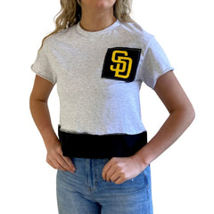 San Diego Padres Refried Apparel Women's Cropped T-Shirt - MLB T-shirts