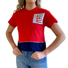 St. Louis Cardinals Refried Apparel Women's Cropped T-Shirt - MLB T-shirts