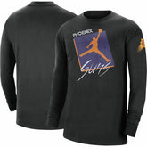 Black Phoenix Suns Jordan Brand Courtside Max 90 Vintage Wash Statement Edition Long Sleeve T-Shirt | NBA