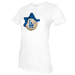 Los Angeles Dodgers Tiny Turnip Women's Baseball Bow T-Shirt - MLB T-shirts