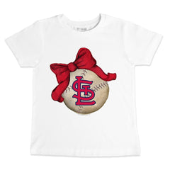 St. Louis Cardinals Tiny Turnip Youth Baseball Bow T-Shirt - MLB T-shirts