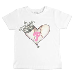 Philadelphia Phillies Tiny Turnip Youth Baseball Tiara Heart T-Shirt - MLB T-shirts