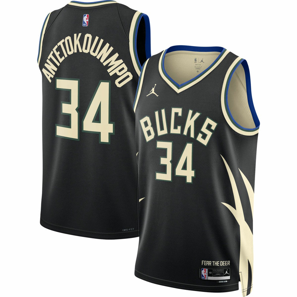 Black Giannis Antetokounmpo Milwaukee Bucks Jordan Brand Unisex Swingman Jersey | NBA