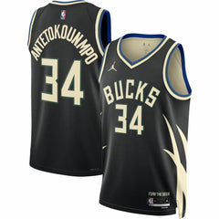 Black Giannis Antetokounmpo Milwaukee Bucks Jordan Brand Unisex Swingman Jersey | NBA