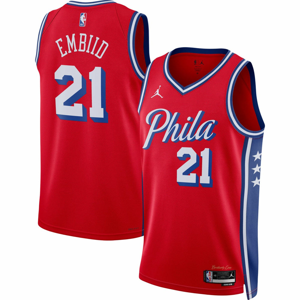 Red Joel Embiid Philadelphia 76ers Jordan Brand Unisex Swingman Jersey | NBA