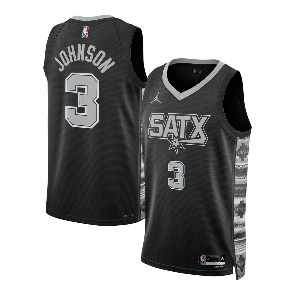 Black Keldon Johnson San Antonio Spurs Jordan Brand Unisex Swingman Jersey | NBA