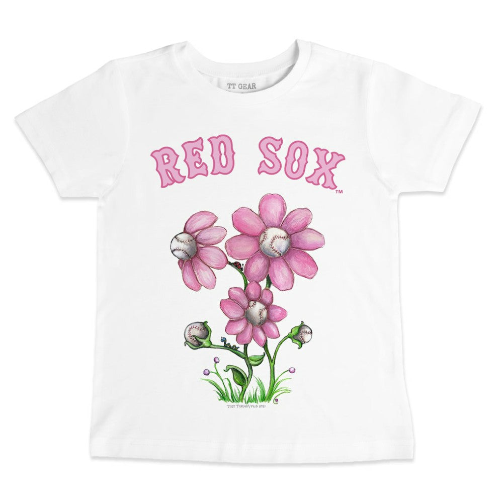 Boston Red Sox Tiny Turnip Youth Blooming Baseballs T-Shirt - MLB T-shirts