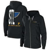 St. Louis Blues WEAR by Erin Andrews Women's Sponge Fleece Full-Zip Hoodie - NHL Hoodies