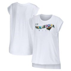 Minnesota Wild WEAR by Erin Andrews Women's Greetings From Muscle T-Shirt - NHL T-shirts