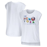 New York Islanders WEAR by Erin Andrews Women's Greetings From Muscle T-Shirt - NHL T-shirts