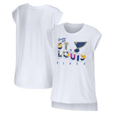 St. Louis Blues WEAR by Erin Andrews Women's Greetings From Muscle T-Shirt - NHL T-shirts