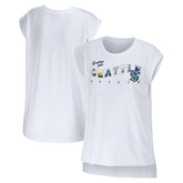 Seattle Kraken WEAR by Erin Andrews Women's Greetings From Muscle T-Shirt - NHL T-shirts
