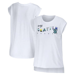 Seattle Kraken WEAR by Erin Andrews Women's Greetings From Muscle T-Shirt - NHL T-shirts