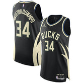 Black Giannis Antetokounmpo Milwaukee Bucks Jordan Brand Authentic Player Jersey | NBA