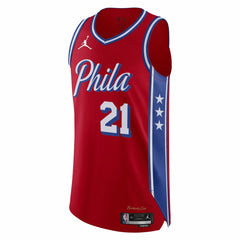 Red Joel Embiid Philadelphia 76ers Jordan Brand Authentic Player Jersey | NBA