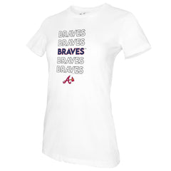 Atlanta Braves Tiny Turnip Women's Stacked T-Shirt - MLB T-shirts