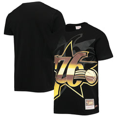 Black Philadelphia 76ers Big & Tall Hardwood Classics Big Face 4.0 T-Shirt | NBA