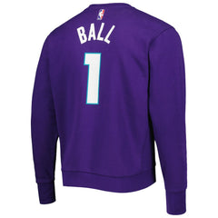 Purple LaMelo Ball Charlotte Hornets Jordan Brand Statement Name & Number Pullover Sweatshirt | NBA