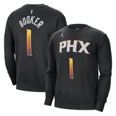Black Devin Booker Phoenix Suns Jordan Brand Statement Name & Number Pullover Sweatshirt | NBA