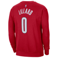 Red Damian Lillard Portland Trail Blazers Jordan Brand Statement Name & Number Pullover Sweatshirt | NBA