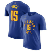 Blue Nikola Jokic Denver Nuggets Jordan Brand 2022/23 Statement Edition Name & Number T-Shirt sale | NBA