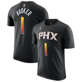 Black Devin Booker Phoenix Suns Jordan Brand 2022/23 Statement Edition Name & Number T-Shirt | NBA