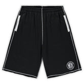 Black/White Brooklyn Nets Big & Tall Contrast Stitch Knit Shorts | NBA
