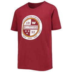 Washington Commanders Youth Secondary Logo T-Shirt | NFL Outlet