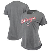 Heathered Gray Chicago Bulls Sportiqe Women's City Edition Phoebe Tri-Blend T-Shirt sale | NBA