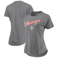 Heathered Gray Chicago Bulls Sportiqe Women's City Edition Phoebe Tri-Blend T-Shirt sale | NBA