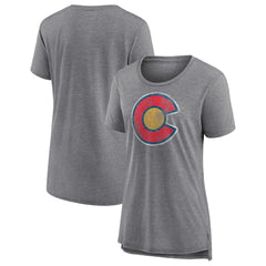 Colorado Avalanche Women's Slow Whistle Tri-Blend T-Shirt - NHL T-shirts