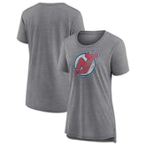 New Jersey Devils Women's Slow Whistle Tri-Blend T-Shirt - NHL T-shirts