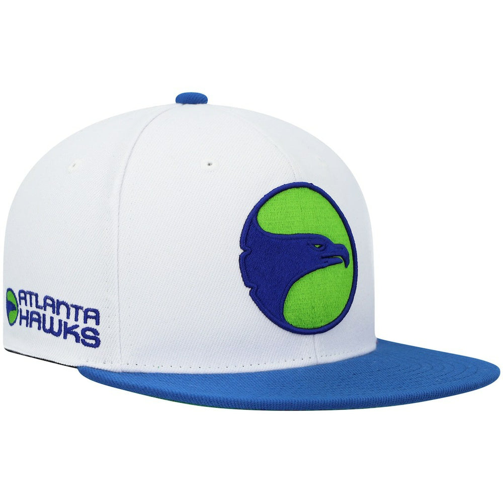 White/Royal Atlanta Hawks Hardwood Classics Snapback Hat | NBA