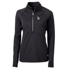 Los Angeles Dodgers Cutter & Buck Women's Adapt Eco Knit Stretch Half-Zip Pullover Top - MLB Pullover