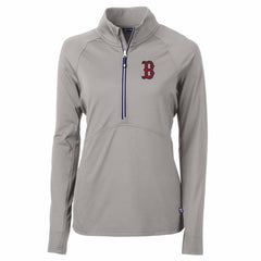 Boston Red Sox Cutter & Buck Women's Adapt Eco Knit Stretch Half-Zip Pullover Top - MLB Pullover