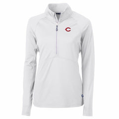 Cincinnati Reds Cutter & Buck Women's Adapt Eco Knit Stretch Half-Zip Pullover Top - MLB Pullover